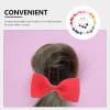ORFOFE 80pcs Cute Bow Hair Ties for Little Ones, Soft Cloth Elastic Ponytail Holders for Stable Hairstyles and Comfortable Fit, Hair Accessories for School and Parties view 3