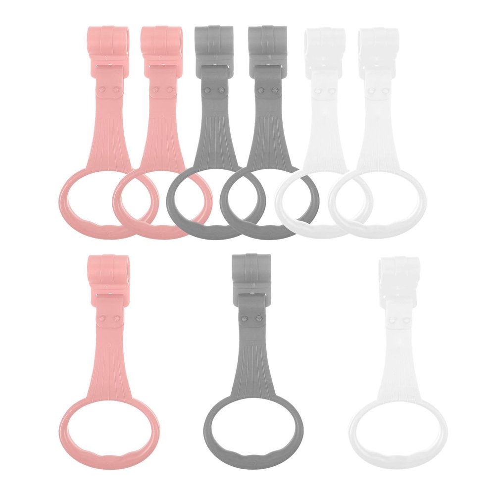 IWOWHERO 9pcs Playpen Pull up Rings Portable Plastic Pull Rings for Playpen Accessories Comfortable Grip for Walking Exercises and Living Rooms