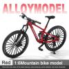 Generisch 1:6 Alloy Double Shock Absorber Softtail Mountain Bike Model Linkable Wheel Shock Absorber Collection Handmade Boys Birthday Gift Desk Car Decoration (Red) view 2