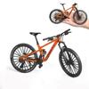 Generisch 1:6 Alloy Double Shock Absorber Softtail Mountain Bike Model Linkable Wheel Shock Absorber Collection Handmade Boys Birthday Gift Desk Car Decoration (Orange) view 1