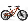 Generisch 1:6 Alloy Double Shock Absorber Softtail Mountain Bike Model Linkable Wheel Shock Absorber Collection Handmade Boys Birthday Gift Desk Car Decoration (Orange) view 2