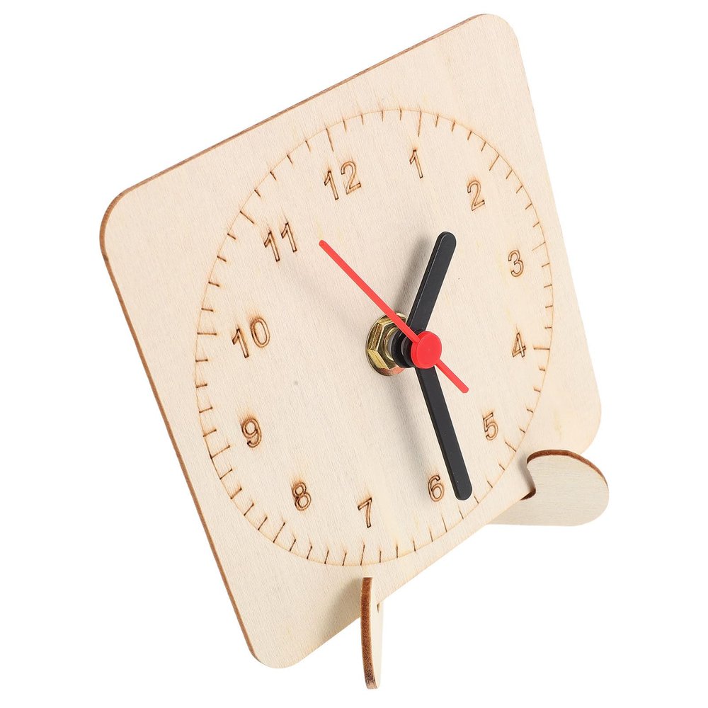 Anneome DIY Wooden Clock Face for Painting 4.3 Inch Unfinished Wood Clock Template