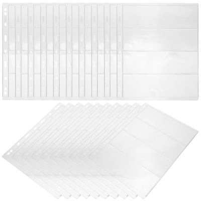 Unomor 20 Sheets Pvc Stamp Collection Pages with Standard 9-hole Design for Collecting and Protecting Stamps and Coins from Damage and Dust for Organizing Collectibles
