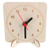 JOYOFREELY Paintable Wooden Clock Face 4.3 Inch Square Blank Dial for DIY Crafts and Teaching Aids, Stable Wood Material with Pointer and Easel for Creative Wood Clock Projects view 1