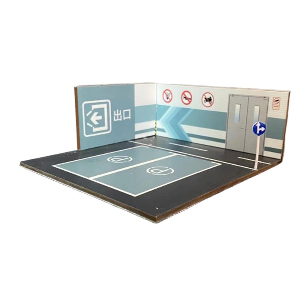 kowaku 64 Toy Car Display Scene Model Diorama Layout Educational PVC Material for Kids and Adults Suitable for Collection, Style B