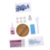MUSISALY Creative DIY Drink Mat Making Kit with Wood Material, Round Christmas Snowman Shape, for Christmas and Thanksgiving Holiday Craft Activities Style view 1