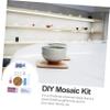 MUSISALY Creative DIY Drink Mat Making Kit with Wood Material, Round Christmas Snowman Shape, for Christmas and Thanksgiving Holiday Craft Activities Style view 4