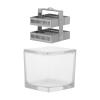 GALPADA Microscope Slide Staining Tank with 30 Slots Stainless Steel Rack, Leakproof Glass Jar for Scientific Experiments and Educational Laboratory Environments, Acid and Alkali Resistant view 1