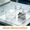 GALPADA Microscope Slide Staining Tank with 30 Slots Stainless Steel Rack, Leakproof Glass Jar for Scientific Experiments and Educational Laboratory Environments, Acid and Alkali Resistant view 3