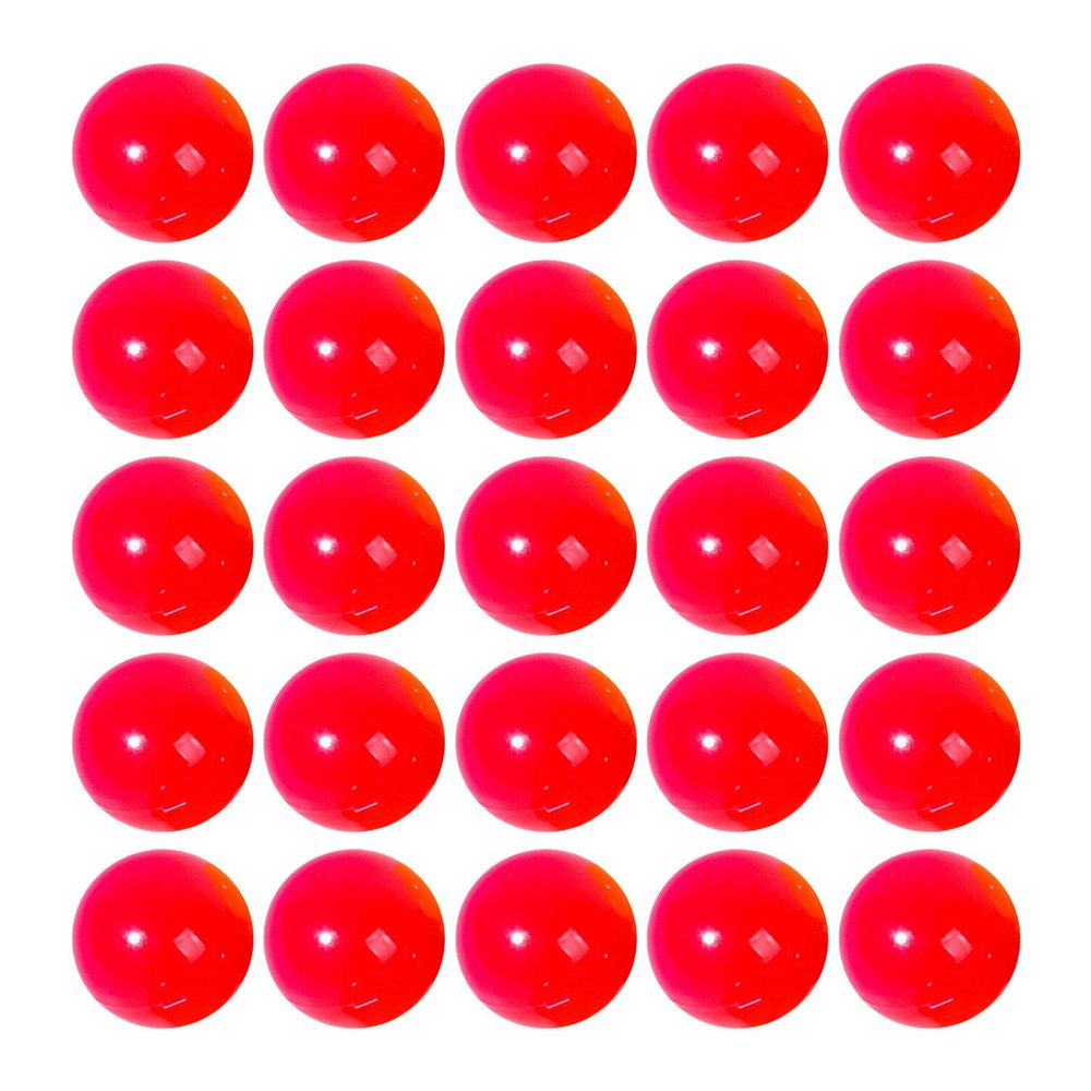 JWQFBC 25 Pieces Bingo Ball Set Lottery Raffle Bingo Balls Calling Number Balls Tally Balls Easy Open PP Material Suitable for Home Function, red