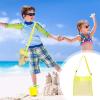 Mesh Beach Bag Seashell Bags Toy Storage Small Square Crossbody Shells Collecting Sand Swimming (Yellow) view 2