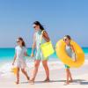 Mesh Beach Bag Seashell Bags Toy Storage Small Square Crossbody Shells Collecting Sand Swimming (Yellow) view 3