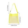 Mesh Beach Bag Seashell Bags Toy Storage Small Square Crossbody Shells Collecting Sand Swimming (Yellow) view 4
