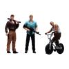 kowaku 3 Pieces Miniature Figurines 1 64 Scale Male Figures People Figures Resin Structure Tiny People Models Painted Surface Suitable for Scenery Building view 1