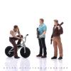 kowaku 3 Pieces Miniature Figurines 1 64 Scale Male Figures People Figures Resin Structure Tiny People Models Painted Surface Suitable for Scenery Building view 2