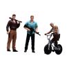 kowaku 3 Pieces Miniature Figurines 1 64 Scale Male Figures People Figures Resin Structure Tiny People Models Painted Surface Suitable for Scenery Building view 4