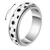 SYDNFZY Soccer Fidget Ring for Adults Stainless Steel Anxiety Relief Jewelry Spinner Rings with Football Design for Women, Soccer Gifts for Men, Sport Mom Essentials (Silver, 5) view 1