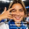SYDNFZY Soccer Fidget Ring for Adults Stainless Steel Anxiety Relief Jewelry Spinner Rings with Football Design for Women, Soccer Gifts for Men, Sport Mom Essentials (Silver, 5) view 2