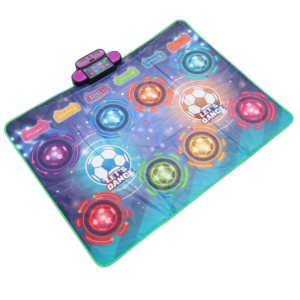 Wisoqu 2 Player Dance Mat for Kids, Interactive Electronic Dance Pad with Challenging Levels, Dual Player Game Mat for Children Fun Physical Exercise