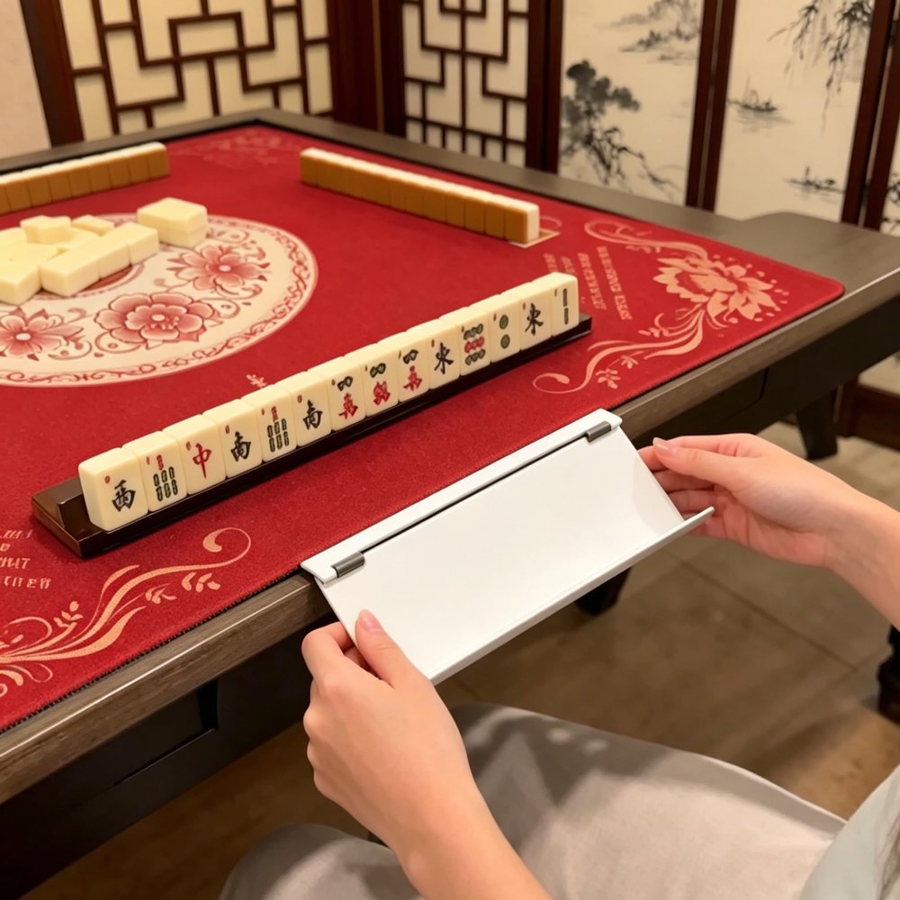 Foldable Mahjong Tile RackA Hands-Free Gaming Accessory (White)