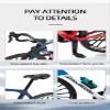 1:6 Alloy Simulation Gradient Tri-Colour Mini Metal Highway Bicycle Model Removable Kettle Movable Chain Wheel Grip Wheel Enthusiasts Birthday Ideas Collection Gifts (Blue Red) view 4