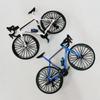 Generisch 1:6 Metal Road Bicycle Simulation Model Movable Chain with Removable Kettle Mini Bike Handheld Desktop Collection Boys Creative Gifts (Blue Orange) view 4