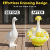 LBZLBZ Desk Goose Outfits Set 7 Inch Mini Cute Porch Goose Accessories with Sunglasses, Swim Ring, Hat & Dress, Funny Costume for Magnetic Goose Statue Key Holder & Table Decor (Set B) view 3
