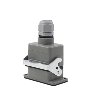 YUNGPRZVI Rectangular Heavy-Duty Connector HDC-HE4 6 10 16 20 24 32 48-core pin 16A Waterproof Aviation Plug Head Side line Connector(6 Core Top Line)