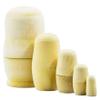 Cndiyald Russian Nesting Dolls, 5PCS/Set DIY Painting Blank Wooden Matryoshka Doll, Craft Kit for Kids Adults Painting view 1