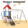 Beach Swing Set with Slide for Kids Backyard All-in-One Outdoor Playset view 2