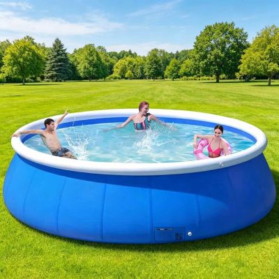 Adult Blowup Pool Foldable and Portable Inflatable Sofa Shaped Pool, Kiddie Pool Inflatable for Kids and Adults,Blue