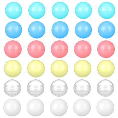 Operitacx 30pcs Vending Machine Capsules: 25mm Empty Prize Eggs for Gumball Claw Machine Plastic Christmas Candy Balls Refills Bingo Ball Replacements