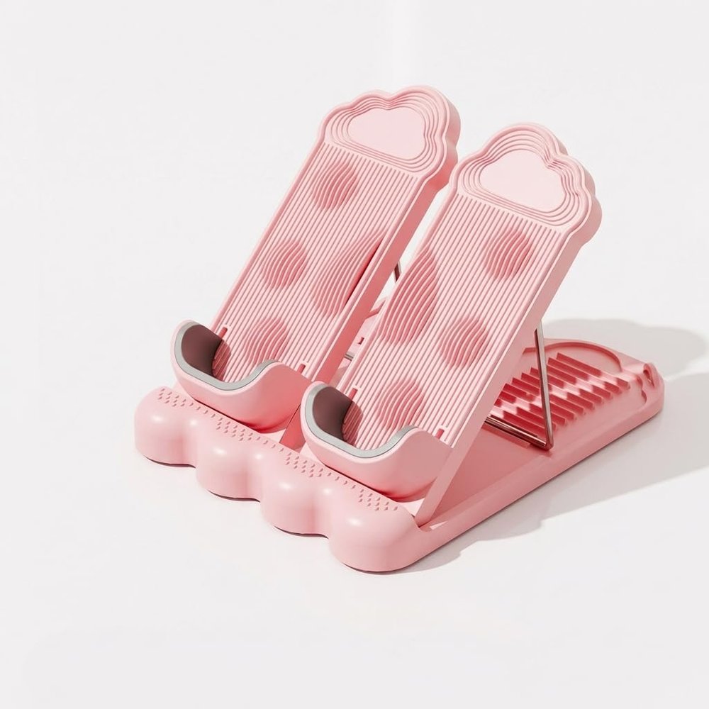 JWQFBC Adjustable Slant Board Calf Stretcher, & Incline Board for Leg Stretching, Physical Relief, Pink, Multi-Functional Stretching Board (Standard Version), Pink
