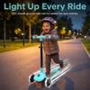 SereneLife 3 Wheel Scooter for Toddlers and Kids Foldable Kid Scooter with LED Wheels, Adjustable Handlebar, Rear Brake, Anti-Slip Deck Kids 3 Wheel Scooter for Ages 37, Up to 110 lbs view 4