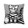 HYLBHD Play Ball Kitty All-Season Throw Pillowcases, Fabric Sofa and Interior Decorative Pillowcases, Soft and Fluffy Cushions. view 1
