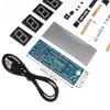 VILLFUL DIY Digital Clock Kit with Green Plastic Components, Easy to Use Scm LED Electronic Clock for Crafting and Hands-on Learning, Disassembled Parts for Custom DIY Configuration view 2