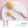 Garneck Feeding Bottle Cleaning Brush Set with 360-degree Rotating Sponge and Long Handle for Pacifier Cleaning, Boilable Abs Material, Pink view 4