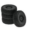 RC Car Tires Wheels for WPL for MN B1 B16 B36 B14 B24 C14 C24 C34 D90 for MN99S MN45 1/16 Aluminum Alloy Wheel Rims Tyre Wear Resistant Rc Off Road Vehicles(Black) view 1