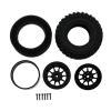 RC Car Tires Wheels for WPL for MN B1 B16 B36 B14 B24 C14 C24 C34 D90 for MN99S MN45 1/16 Aluminum Alloy Wheel Rims Tyre Wear Resistant Rc Off Road Vehicles(Black) view 2