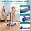 SereneLife 3 Wheel Scooter for Toddlers and Kids Foldable Kid Scooter with LED Wheels, Adjustable Handlebar, Rear Brake, Anti-Slip Deck Kids 3 Wheel Scooter for Ages 37, Up to 110 lbs view 3