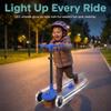 SereneLife 3 Wheel Scooter for Toddlers and Kids Foldable Kid Scooter with LED Wheels, Adjustable Handlebar, Rear Brake, Anti-Slip Deck Kids 3 Wheel Scooter for Ages 37, Up to 110 lbs view 4