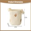 Storage Basket, Teddy Bear Bins with Carry Handles, Quilted Soft Cotton Organizer for Room Decor, Small Bins for Essentials Clothes and Sundries view 3