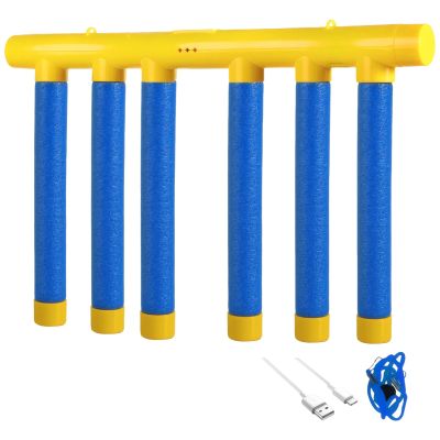 Chewtoyo Reflex Challenge Game, Hand-Eye Coordination Training Toy, Falling Stick Game with 3-Speed Adjustable, Includes 6 EVA Foam Sticks, USB Rechargeable for Parent-Family Interactive