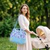 5Pcs Nappy Diaper Bags Set Mummy Diaper Handbags with Diaper Pad Food Bag Bottle Bag Travel Tote Bags For Mom Dad(LightBlue) view 2