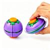 3D Push-and-Spin Stress Relief Ball, Press & Spin Dual Play Fidget Spinner, Transformable Kinetic Desk Toy, Portable Desk Fidget Toy for Office Adults, Perfect Birthday (Purple) view 1