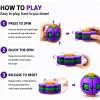3D Push-and-Spin Stress Relief Ball, Press & Spin Dual Play Fidget Spinner, Transformable Kinetic Desk Toy, Portable Desk Fidget Toy for Office Adults, Perfect Birthday (Green) view 4