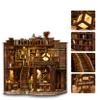 Nook Tales Dreamy Book Hall DIY Book Nook Kit | 1:24 Scale Miniature Library with LED Lighting, Pre-Cut Furniture & Props, Adults Creative Craft Kit | Handcrafted Little Library for Bookshelf Display view 1