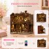 Nook Tales Dreamy Book Hall DIY Book Nook Kit | 1:24 Scale Miniature Library with LED Lighting, Pre-Cut Furniture & Props, Adults Creative Craft Kit | Handcrafted Little Library for Bookshelf Display view 4