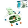 Dinosaur Climbing Stairs Roller Coaster Toy, Dinosaur Chasing Race Track Slide Playset with Music, Electric T-Rex Includes 3 Mini Dino Cars, Easy to Assemble, Gift for Kids Ages 3+ view 1