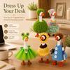 5 Set 7 Inch Desk Goose Outfits, Magnetic Mini Porch Geese Clothes (Everyday Decor), Cute Duck Statue Dress Accessories, Small Table Ornament for Office Keychain Holder, Daily Use view 2